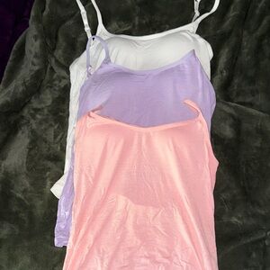 Women's White, Purple, and Pink Camisole Set
